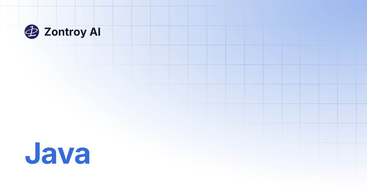 Java | Zontroy AI